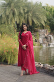 Faux Blooming Embroidery Work Top Bottom & Dupatta image 1