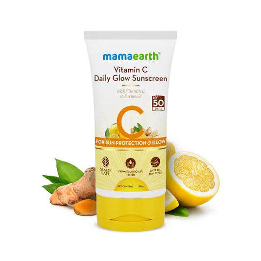 Vitamin C Daily Glow Sunscreen with Vitamin C & Turmeric for Sun Protection & Glow - 50 g image 1