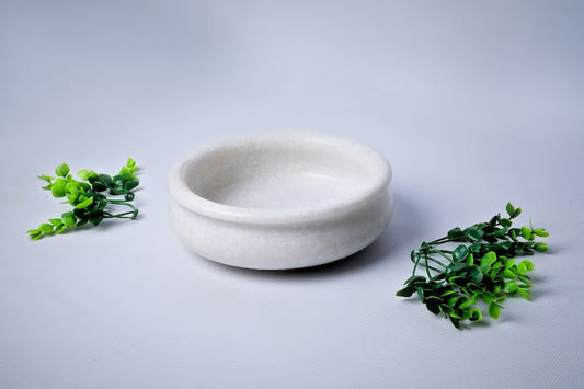 White Marble Bowl image 1