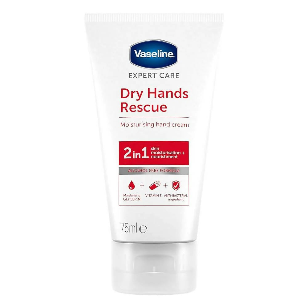 Vaseline Dry Hands Rescue 2in1 Hand Cream -75 ml image 1