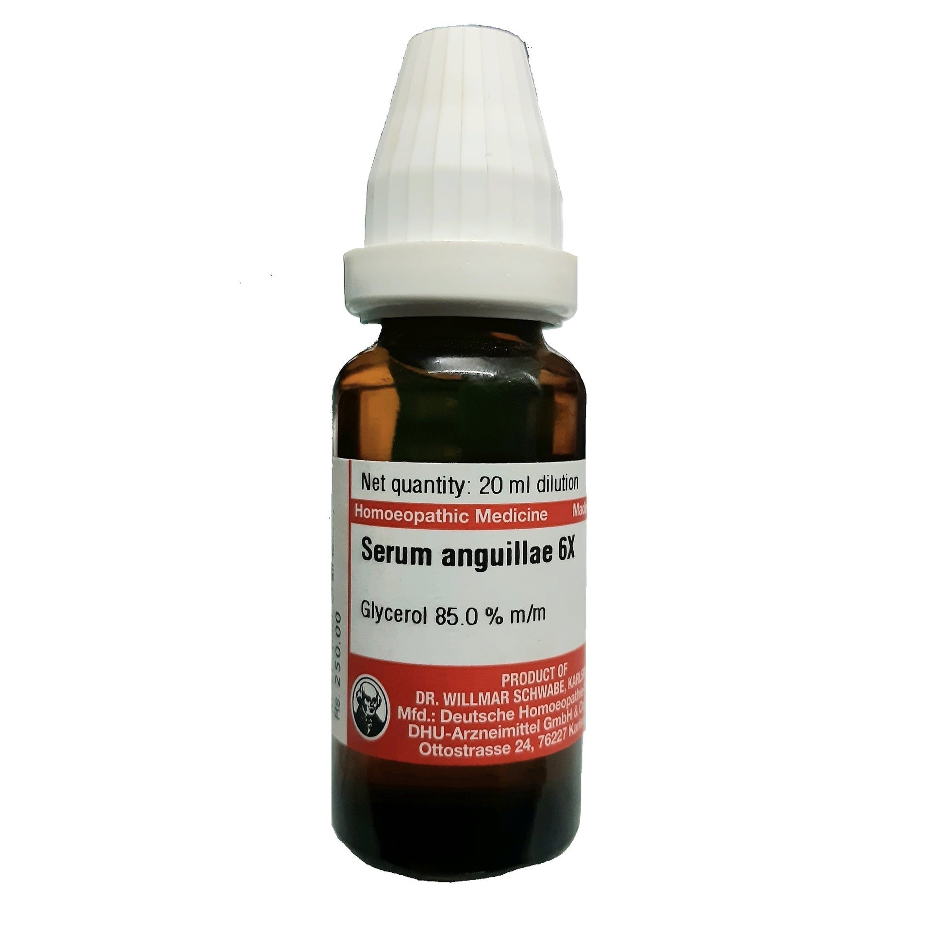 Dr Willmar Schwabe Germany Serum Anguillae Dilution 6X - 20 ml image 1
