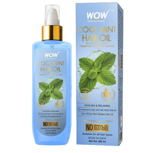Wow Skin Science Cool Mint Hair Oil -200 ml image 1