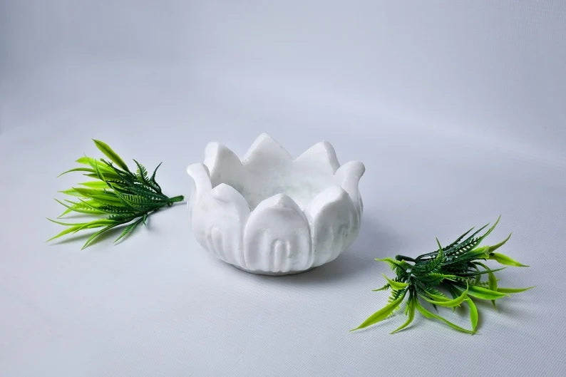 White Ripple Marble Bowl image 2