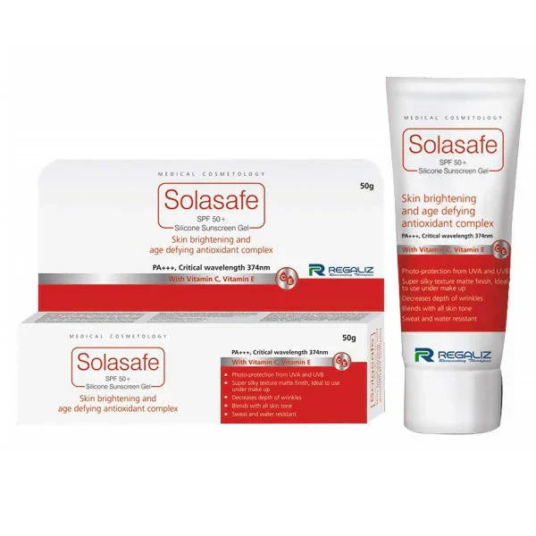 Regaliz Solasafe SPF 50+ Silicone Sunscreen Gel -50 gm image 1