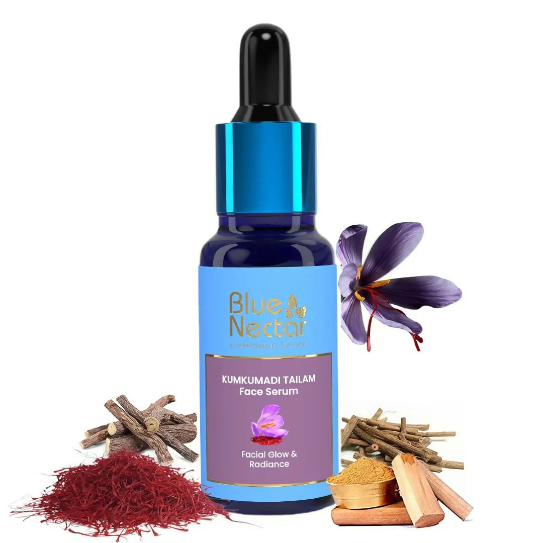 Blue Nectar Kumkumadi Tailam Skin Brightening Face Oil for Glowing Skin, Dull & Damage Skin Repair -30 ml image 1
