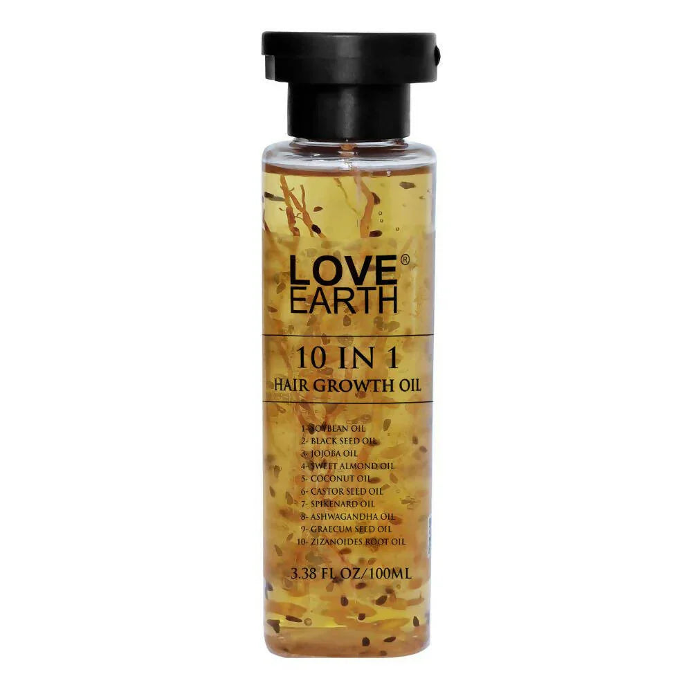 Love Earth 10 In 1 Hair Growth Oil -100 ml image 1