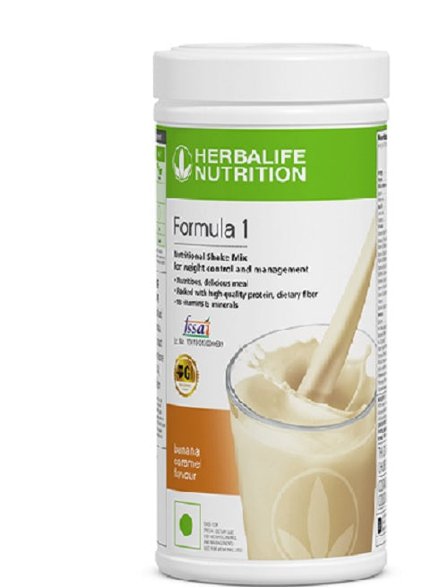 Herbalife Nutrition Formula 1 Nutritional Shake Mix Banana Caramel Flavour-500g image 1