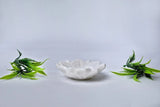 White Marble Lotus Plate Handcarved Bowl image 3