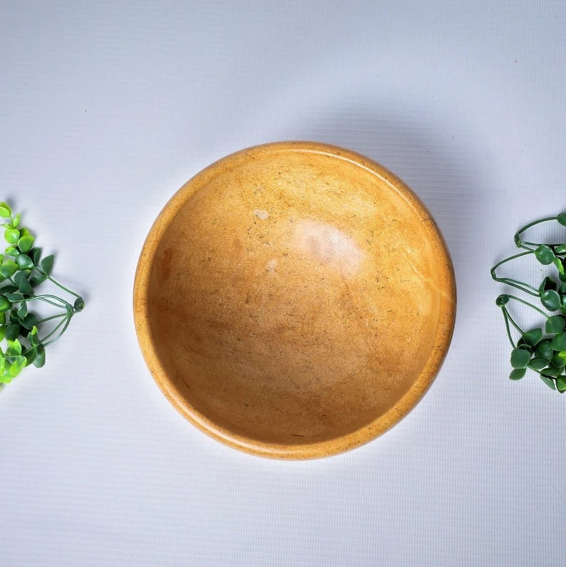 Yellow Desert Marble Handcrafted Bowl image 3