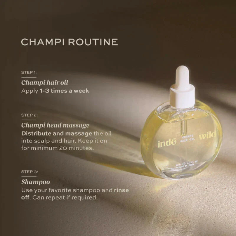 Indē Wild Champi Hair Oil with Brahmi, Amla and Bhringraj -50ml image 5