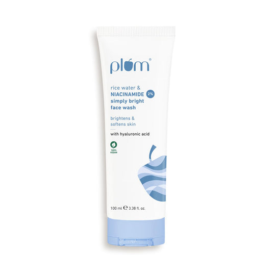 Plum Simply Bright 2% Niacinamide Face Wash With Rice Water Brightens Skin :- 100ml image 1