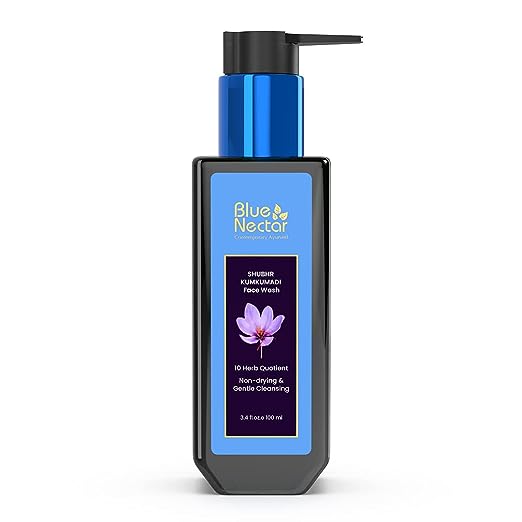 Blue Nectar Kumkumadi Brightening Face Wash with Saffron for Women & Men - 100 ml image 1