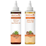 wishcare Pure Cold Pressed Castor Oil & Jamaican Black Castor Oil - 200Ml image 1