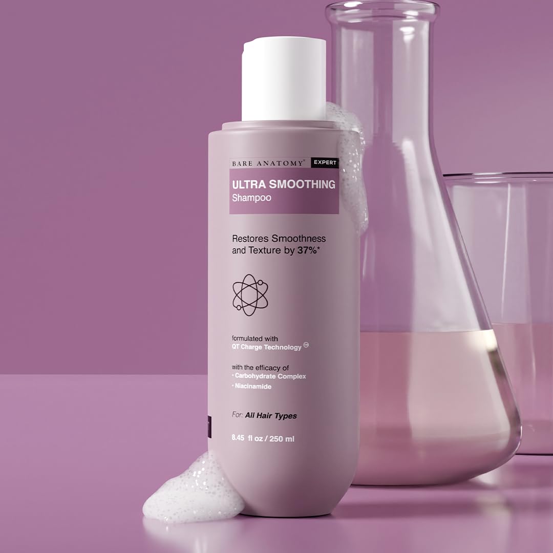 Bare Anatomy Ultra Smoothing Shampoo for Dry and Frizzy Hair  For Men & Women -250ml image 1