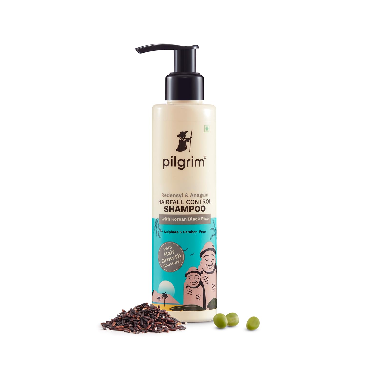 Pilgrim Redensyl & Anagain Hairfall Control Shampoo with Korean Black Rice 200ml image 1