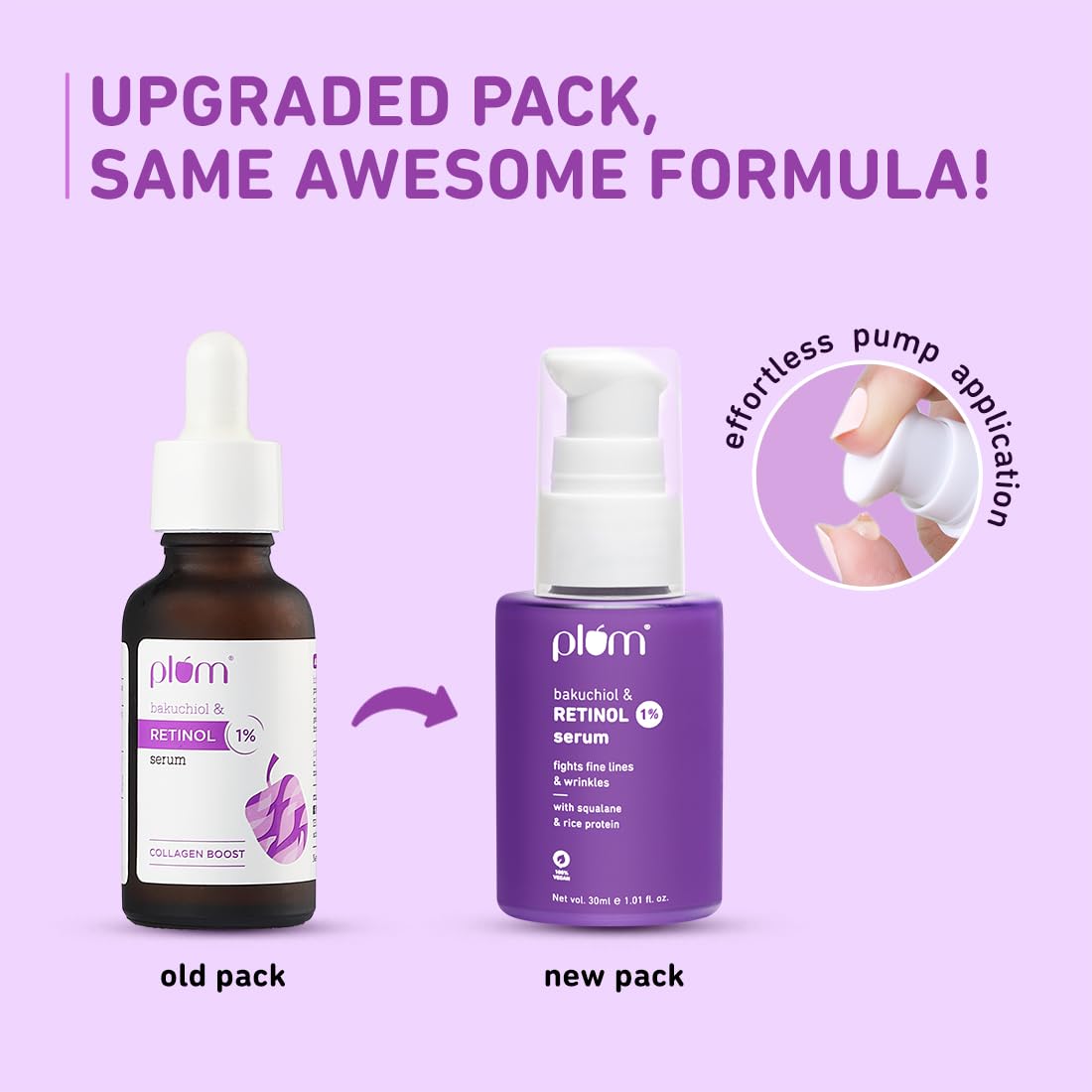 Plum 1% Retinol Anti-Aging Night Face Serum With Bakuchiol-20 ml image 9