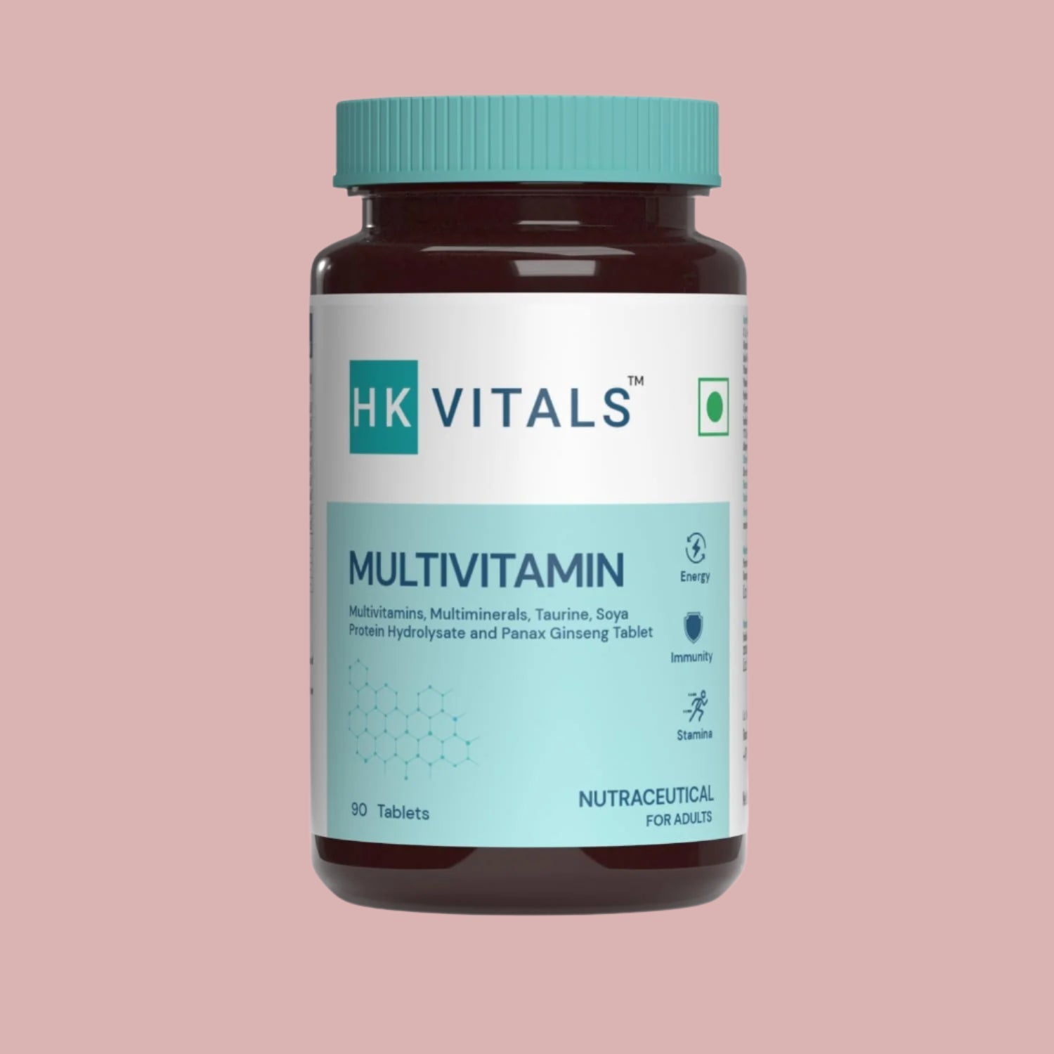 HealthKart HK Vitals Multivitamin – With Ginseng, Amino Acids & Daily Essential Nutrients (90 Tablets) image 1