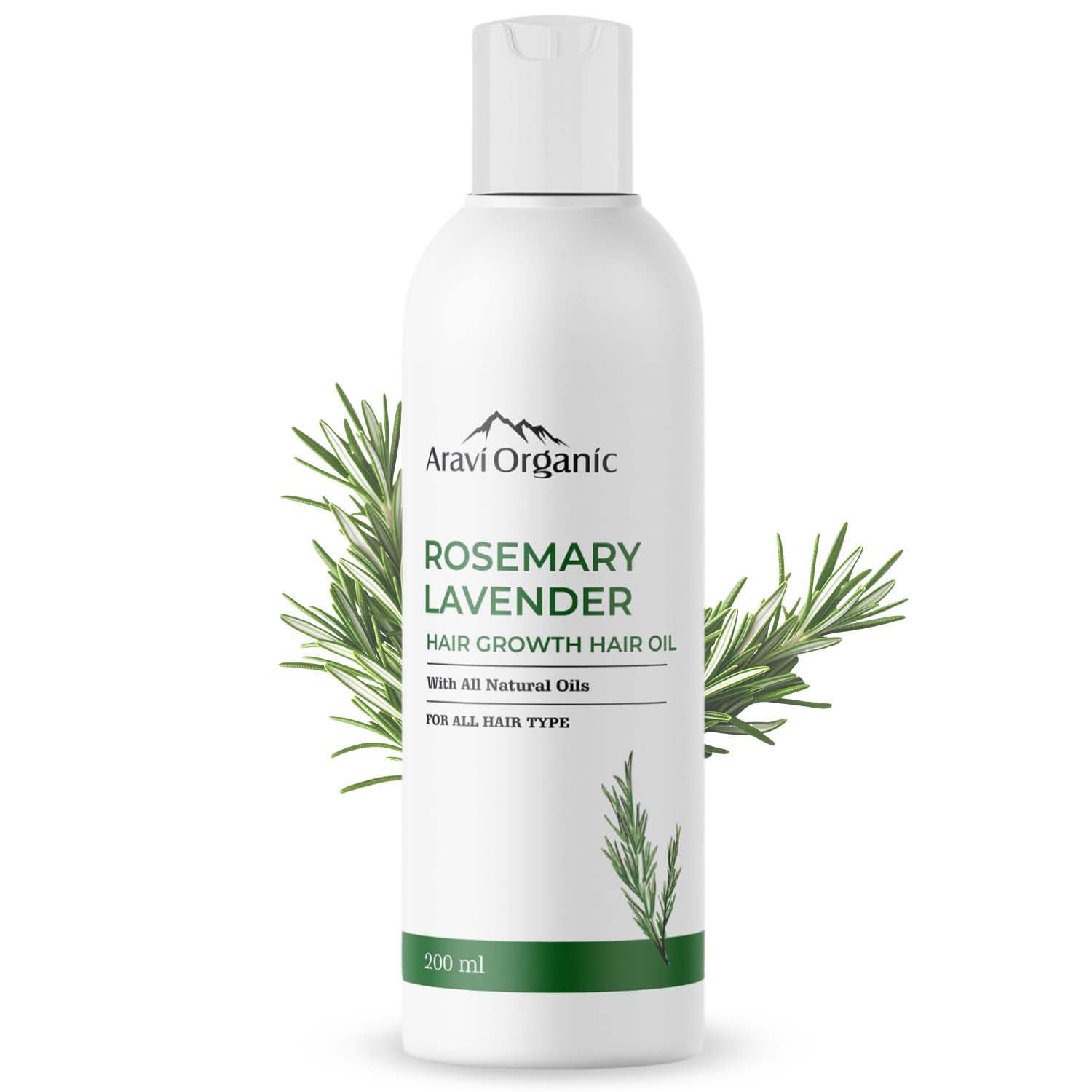 Aravi Organic Rosemary Lavender Hair Oil  - 200 ml image 1