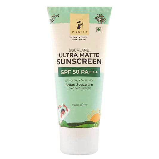 Pilgrim Squalane ULTRA MATTE SUNSCREEN SPF 50 PA+++  50 gm image 1
