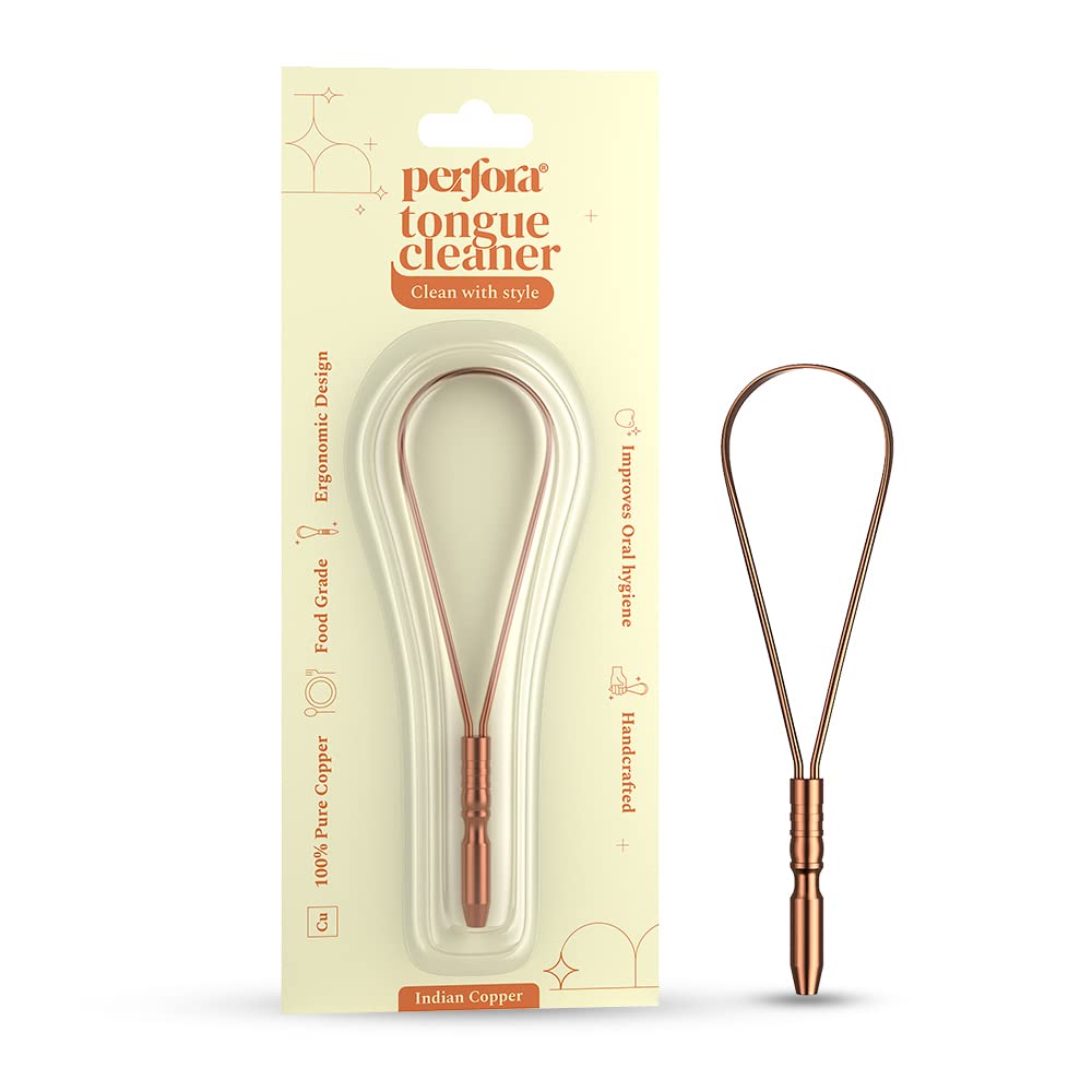 Perfora 100% Pure Copper Tongue Scraper for Oral Hygiene image 1