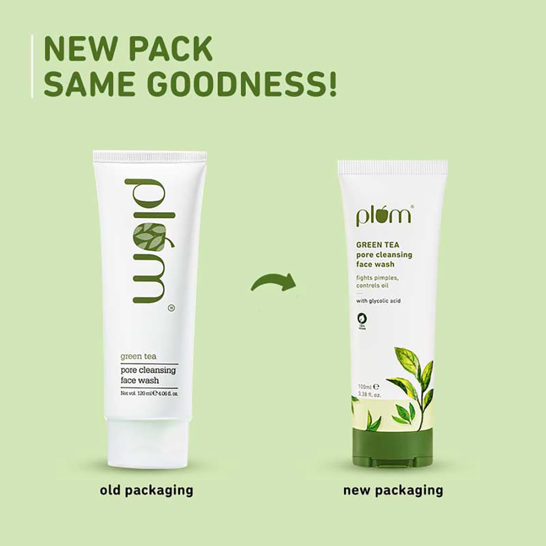Plum Green Tea Pore Cleansing Face Wash For Oily Skin | With Glycolic Acid | Controls Excess Oil :- 100 ml image 5