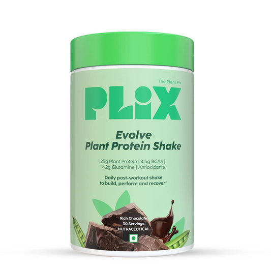 PLIX The Plant Fix Evolve Plant Protein Shake Powder - Chocolate -1 kg image 1