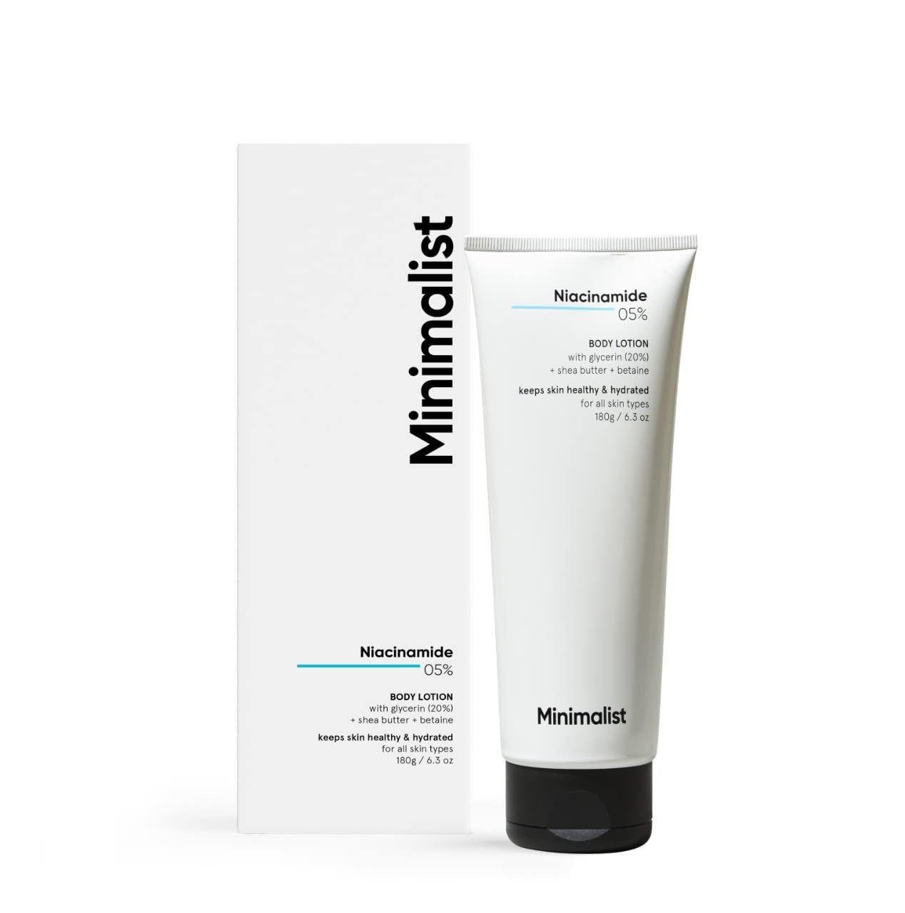 Minimalist Niacinamide 5% Body Lotion | Repairs Skin Barrier | Nourishes With Shea Butter | For Men & women (180 gm) image 1