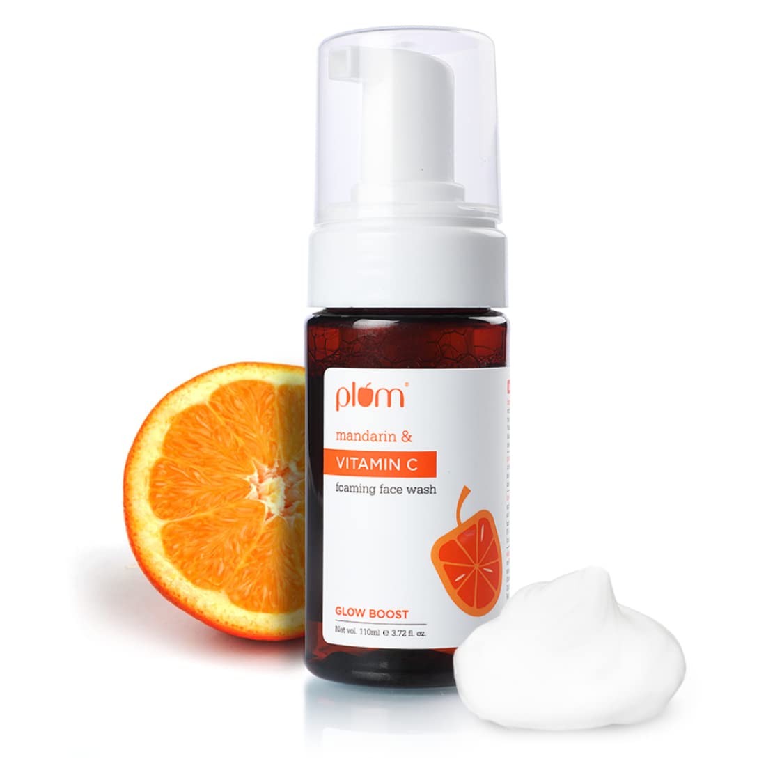 Plum Vitamin C Foaming Face Wash with Mandarin For Gentle Cleansing 110ML image 1