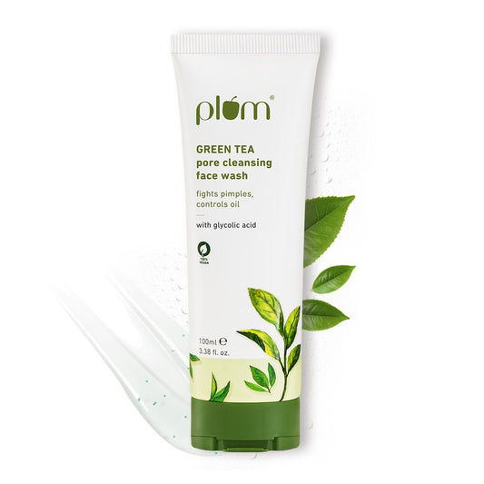 Plum Green Tea Pore Cleansing Face Wash For Oily Skin | With Glycolic Acid | Controls Excess Oil :- 100 ml image 1