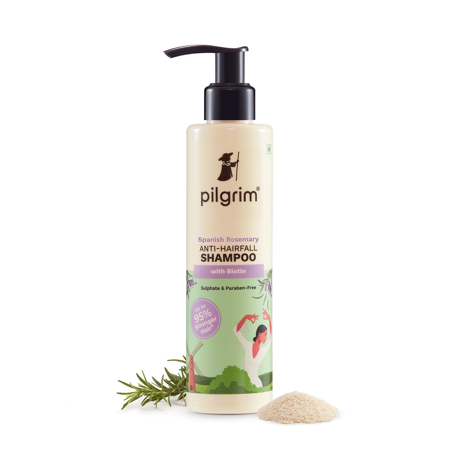 Pilgrim Spanish Rosemary & Biotin Anti Hairfall Shampoo -200ml image 1