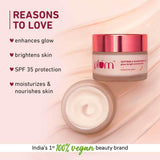 Plum Saffron & Kumkumadi Oil Daily Glow Bright Moisturizing Cream Moisturizer To Brighten Skin :- 50 gm image 2