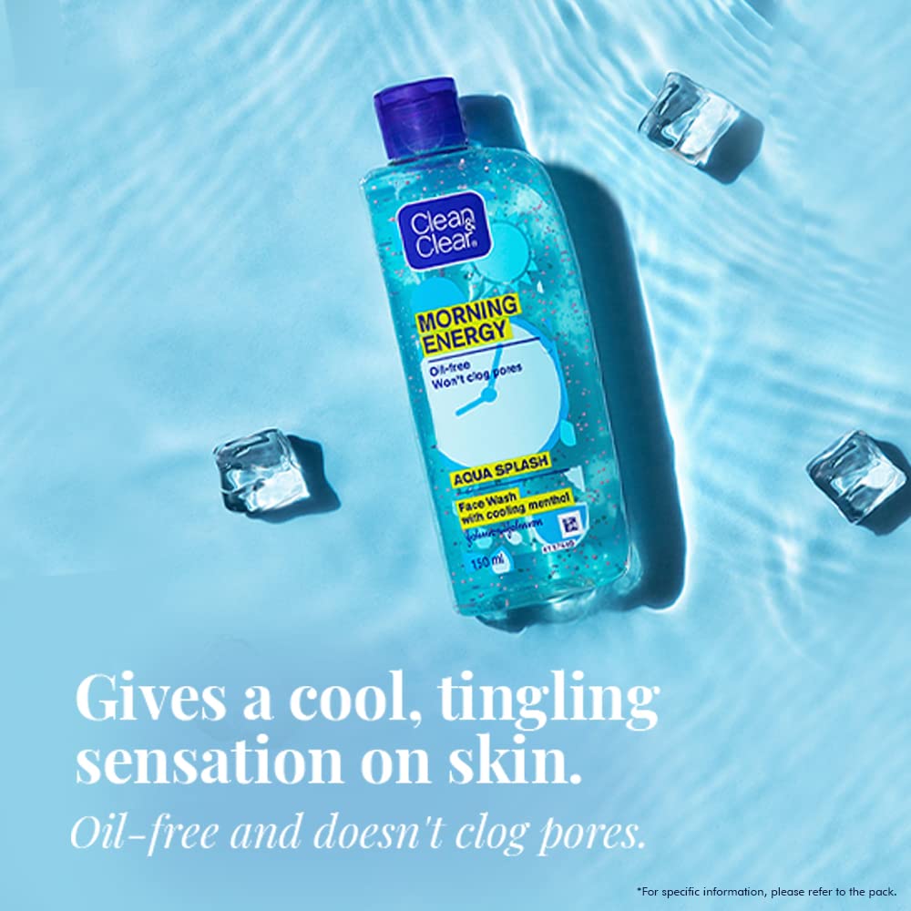 Clean & Clear Morning Energy Aqua Splash, Blue, 150 ml image 3