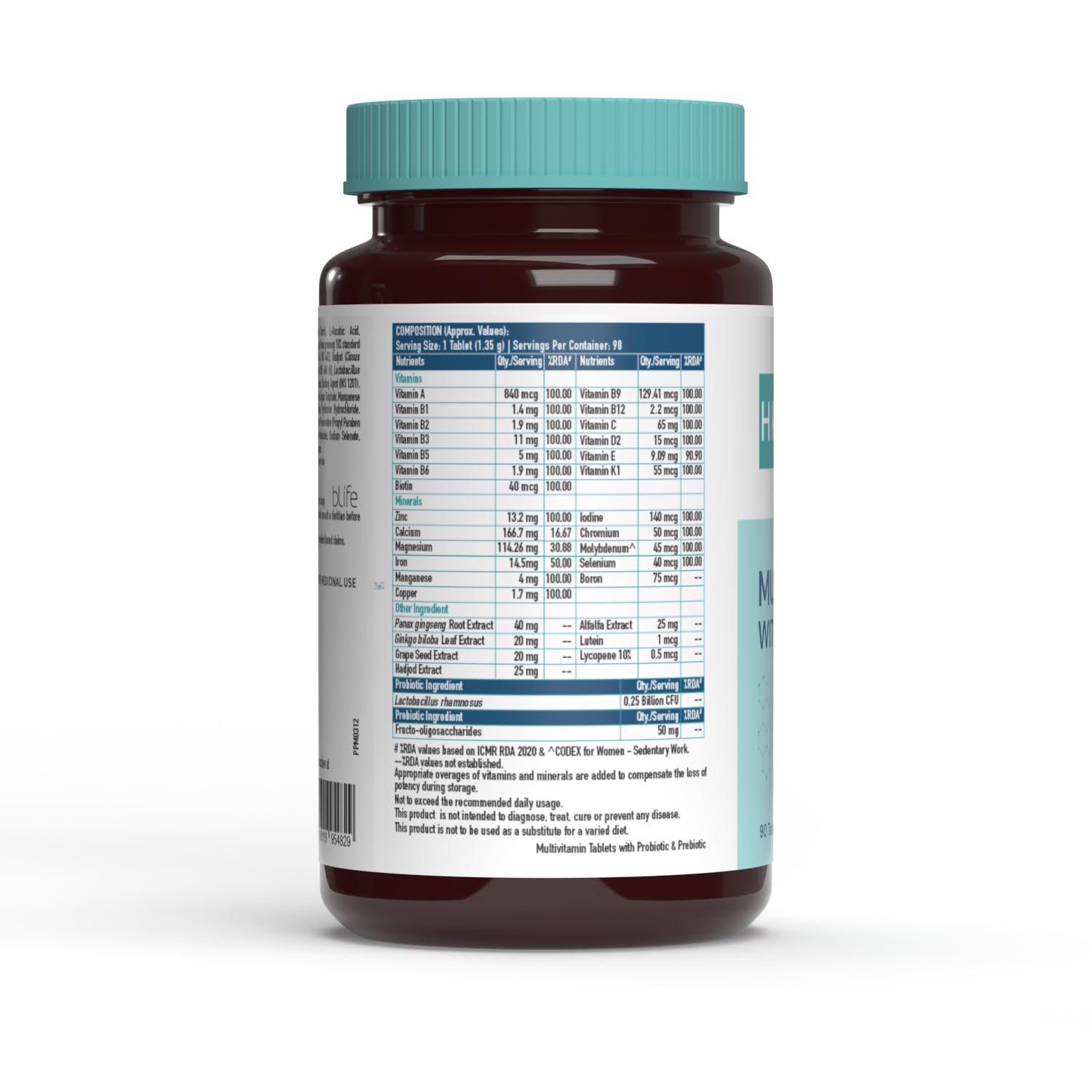 HealthKart HK Vitals Fish Oil and Multivitamin with probiotics (90 Tablets Each) Combo Pack image 2