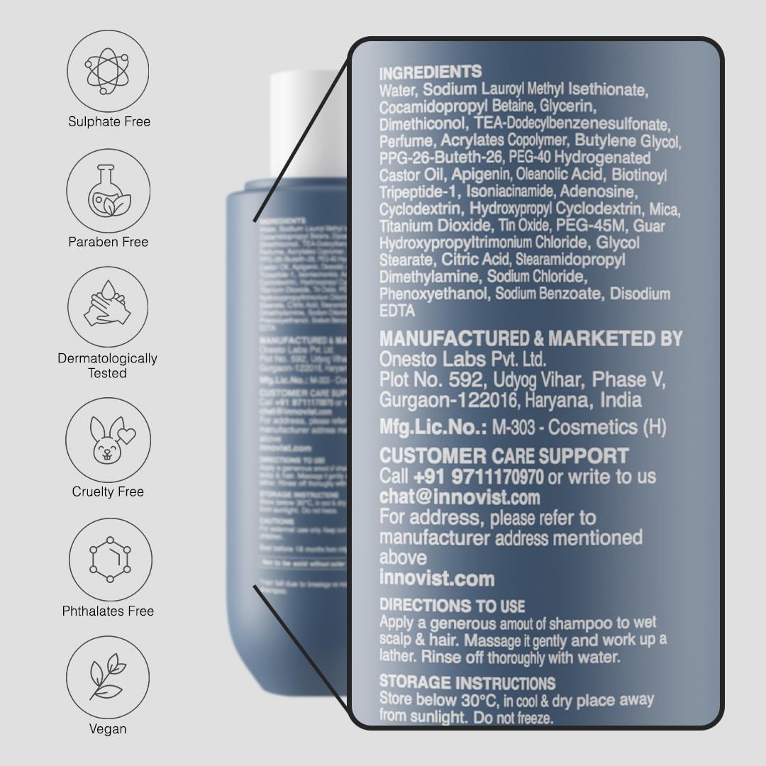Bare Anatomy Anti Hair Fall Shampoo |5x Hair Fall Control & Growth|  250ml image 2