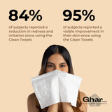 Ghar Soaps Face Hand Clean Towels -Gym & makeup remover -XL image 3