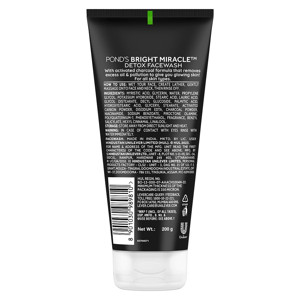 POND'S Bright Miracle Detox Facewash 200gm image 2