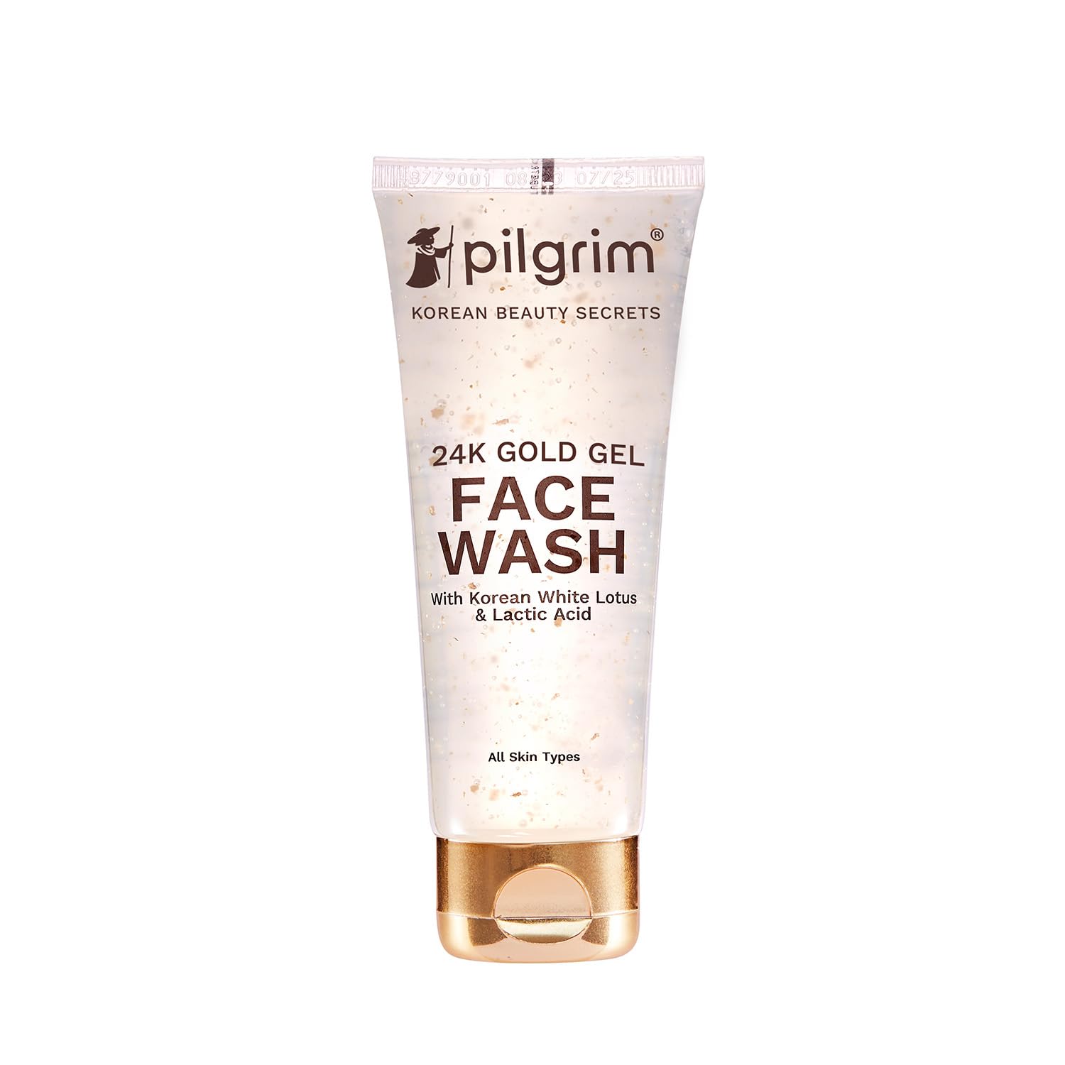 Pilgrim 24k Gold Gel Facewash with Korean White Lotus & Lactic Acid 80ml image 1
