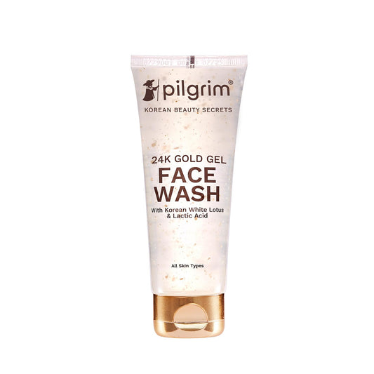Pilgrim 24k Gold Gel Facewash with Korean White Lotus & Lactic Acid 80ml image 1