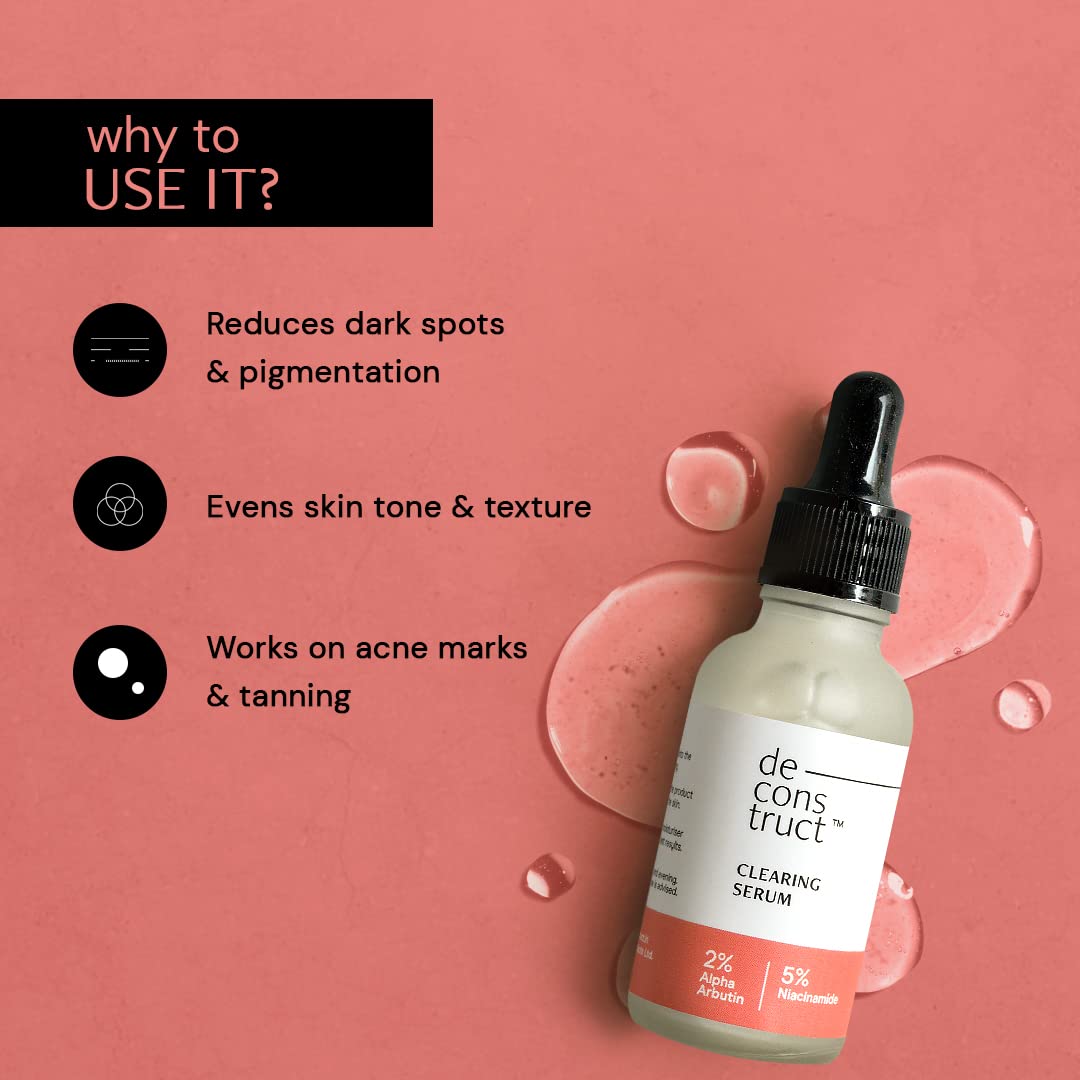 Deconstruct Clearing Serum  5% Niacinamide | 2% Alpha Arbutin| 30 Ml image 3