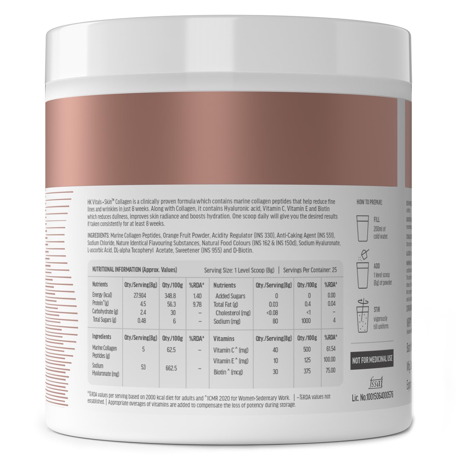 HealthKart hk vitals Skin Radiance Marine Collagen Supplement (Watermelon, 200g) image 2