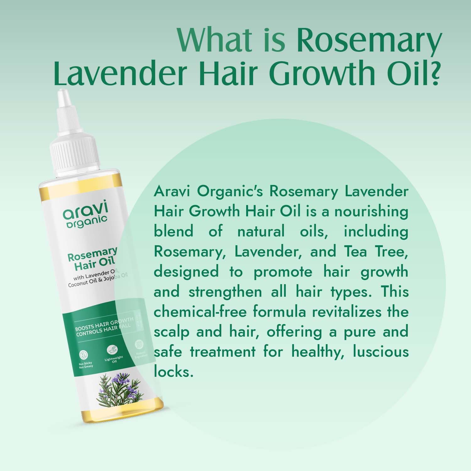 Aravi Organic Rosemary Lavender Hair Oil  - 200 ml image 4