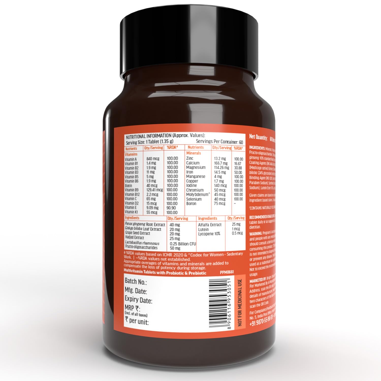 HealthKart hk vitals Multivitamin with Probiotics (60 Tablets) image 2