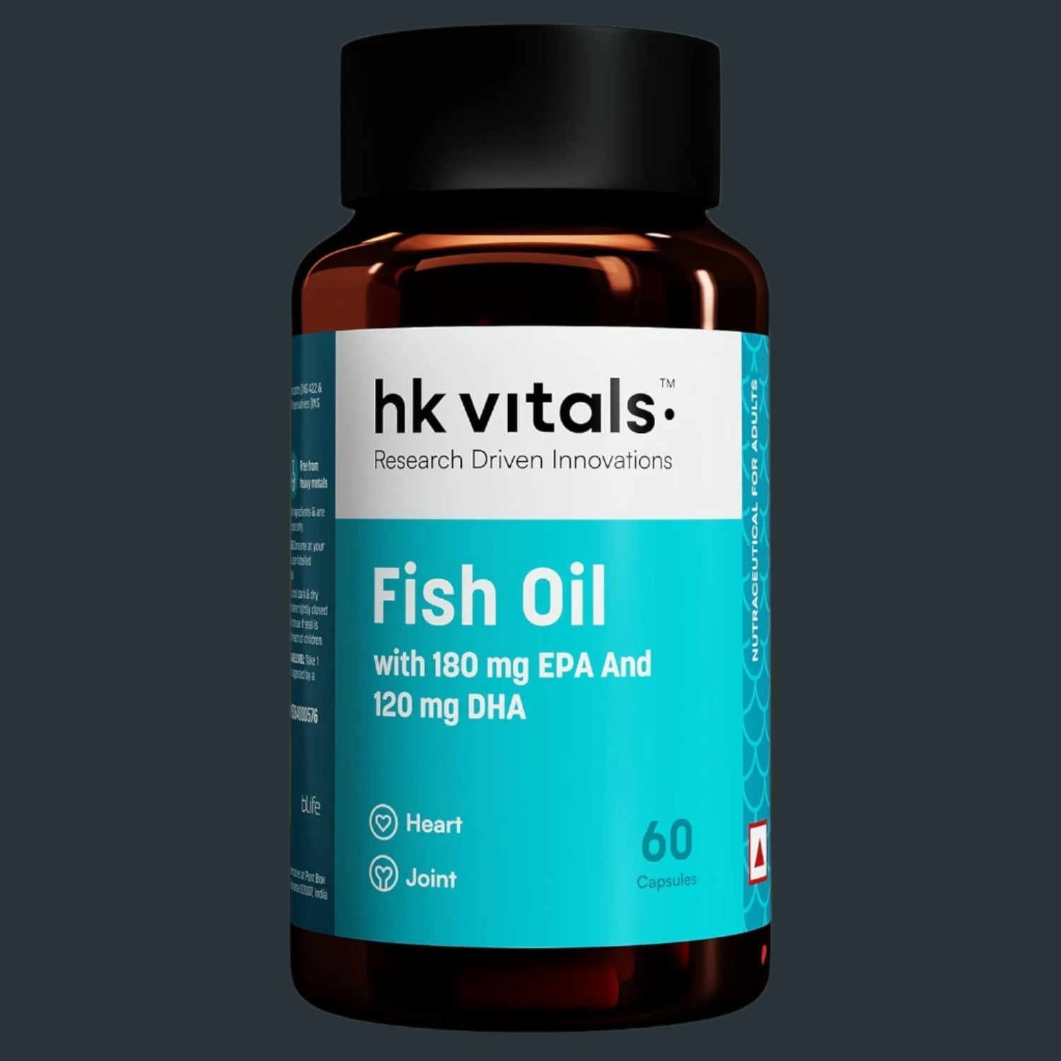 HealthKart HK Vitals Omega-3 Fish Oil | 60 Capsules for Heart & Joint Support image 1