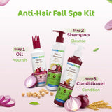 Mamaearth Anti Hair Fall Spa Range Hair Care Set: Onion Shampoo 250 ml + Onion Conditioner 250 ml + Onion Hair Oil 150 ml image 3
