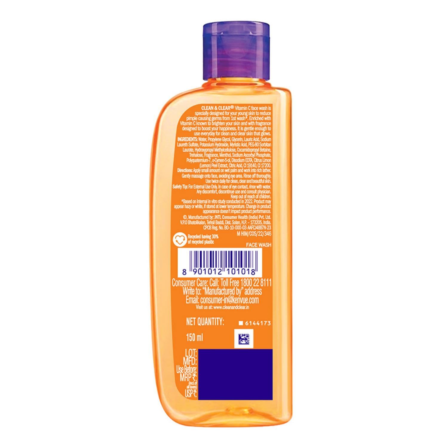 Clean & Clear Vitamin C Face Wash 150ml image 2