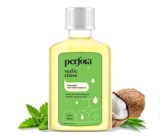 Perfora Vedic Rinse - Coco Mint Oil Pulling -15 days pack | 300 ml image 1