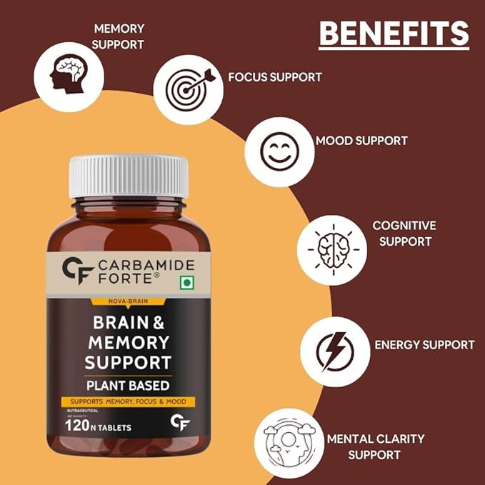 Carbamide Forte Brain Carbamide Forte - 120 Veg Tablets image 3