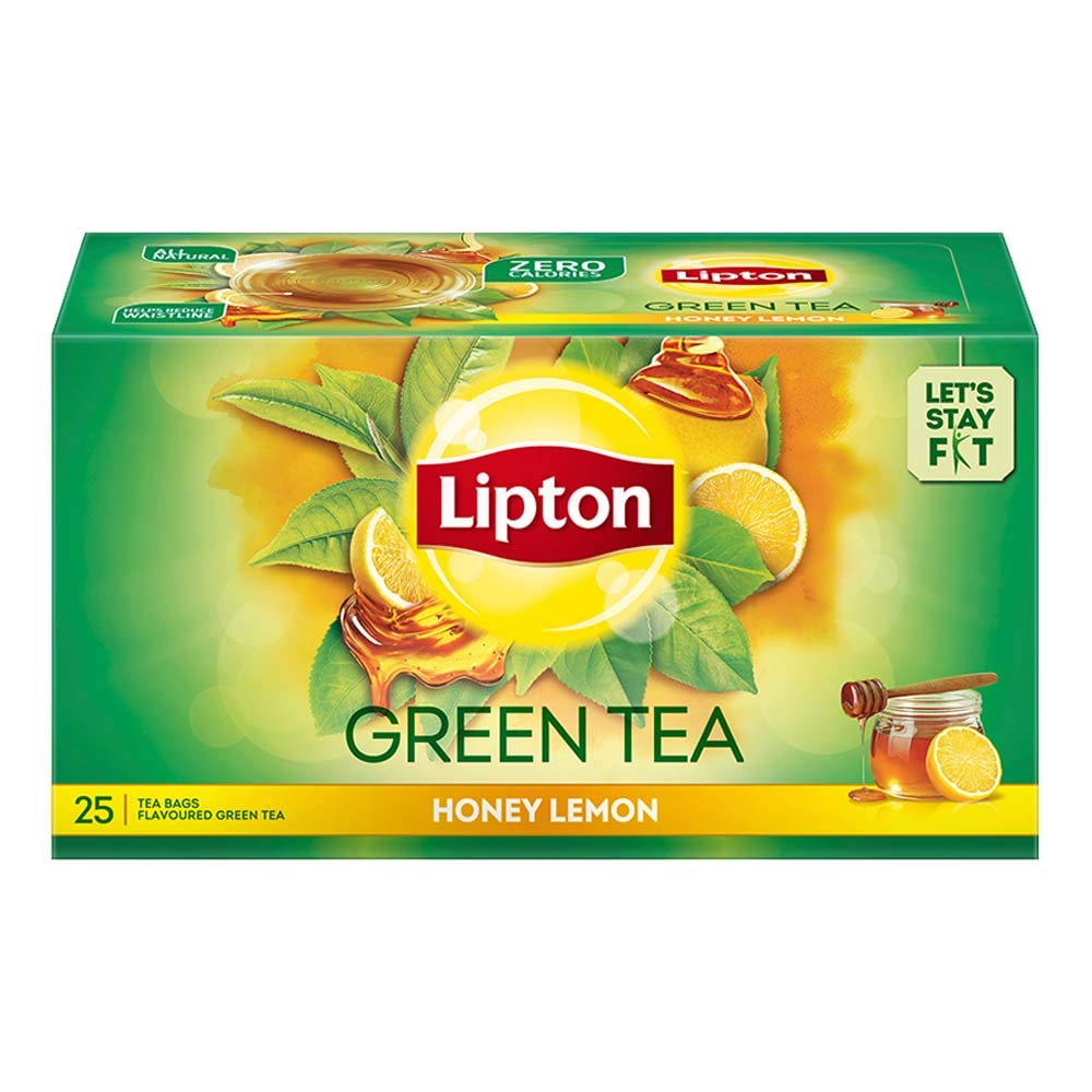 Lipton Honey Lemon Green Tea Bags, - 25 Pieces image 2