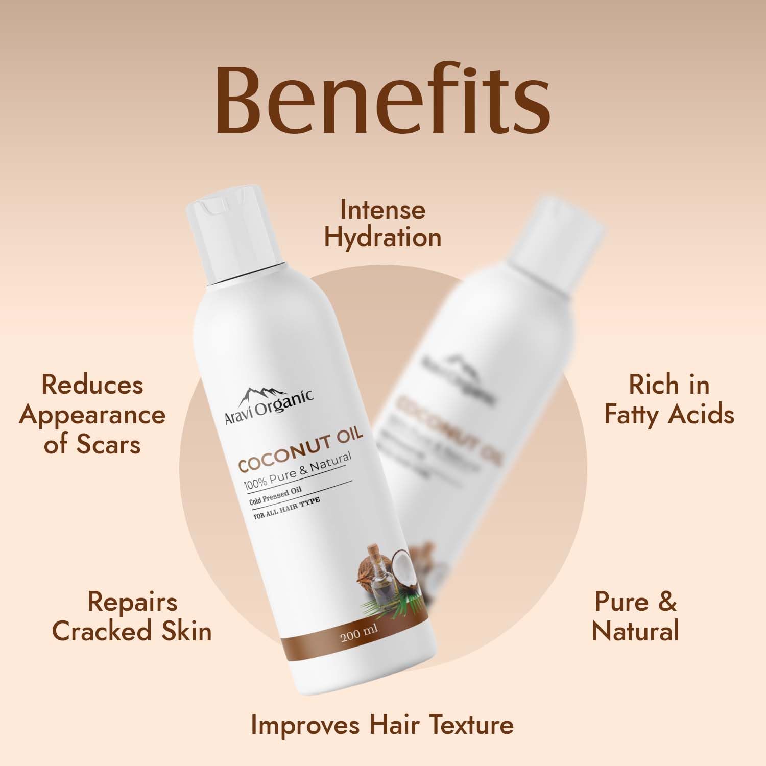 Aravi Organic  Coconut Oil - 200 ml image 2