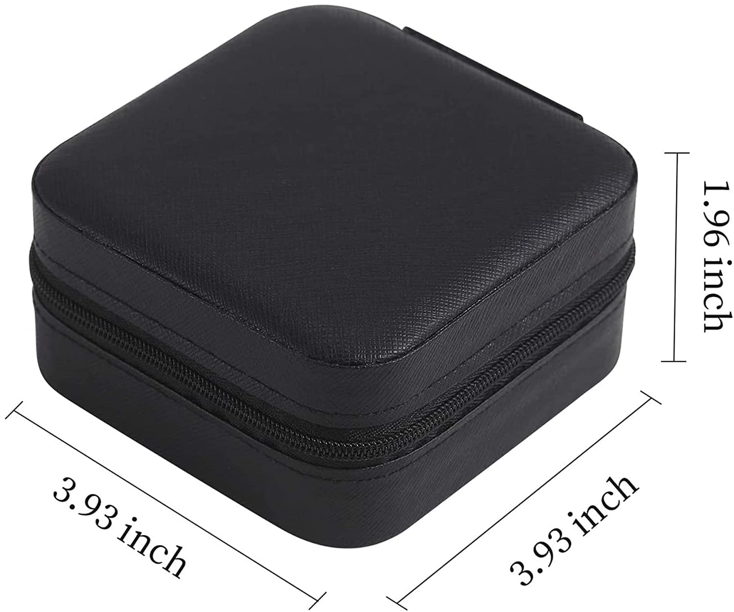 YouBella Jewellery Set of 2 Combo Organiser PU Leather Zipper Portable Storage Box (Pink & Black) image 4